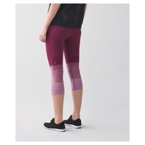 NWT Lululemon Seamlessly Street Crop in Red